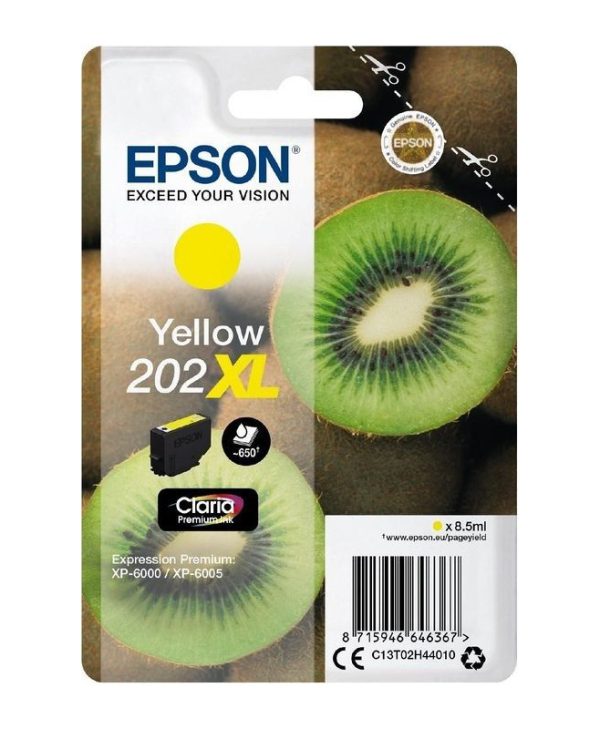 Epson 202XL Ink Cartridge Yellow 8.5ml C13T02H44010