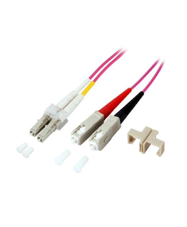 EFB Fiber Optic Jumper Cable 50/125μm LC/SC OM4 2m Violet O0323.2