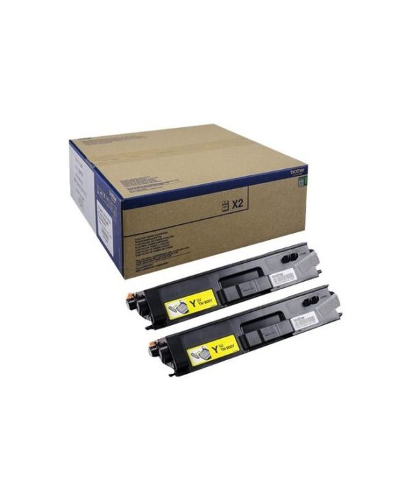 Brother Toner Cartridge Yellow 2x6K Pgs 2-Pack TN-900YTWIN