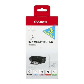 Canon PGI-9 Multi Pack Matte Black/Photo Cyan/Photo Magenta/Red/Green 150 Pgs 1033B013