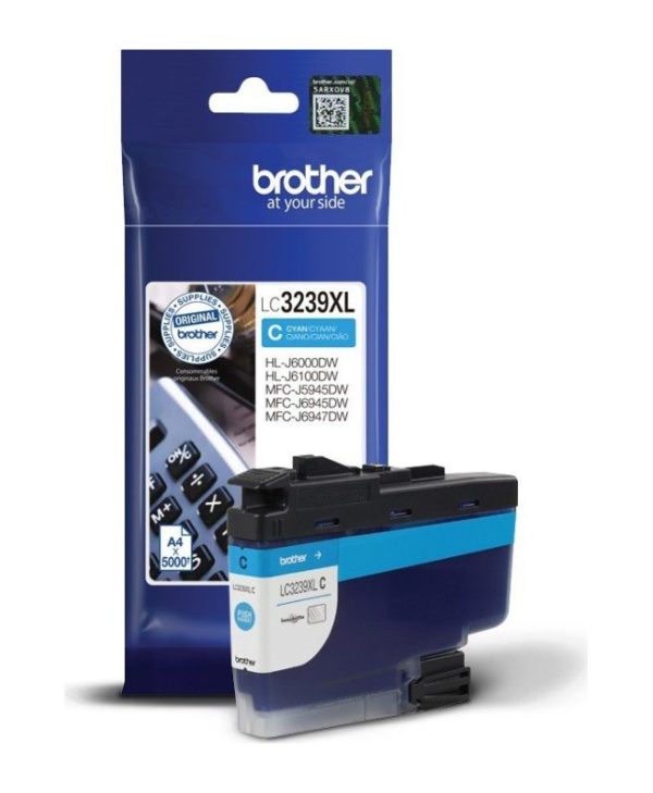 Brother High Yield Ink Cartridge Cyan 5K Pgs LC3239XLC