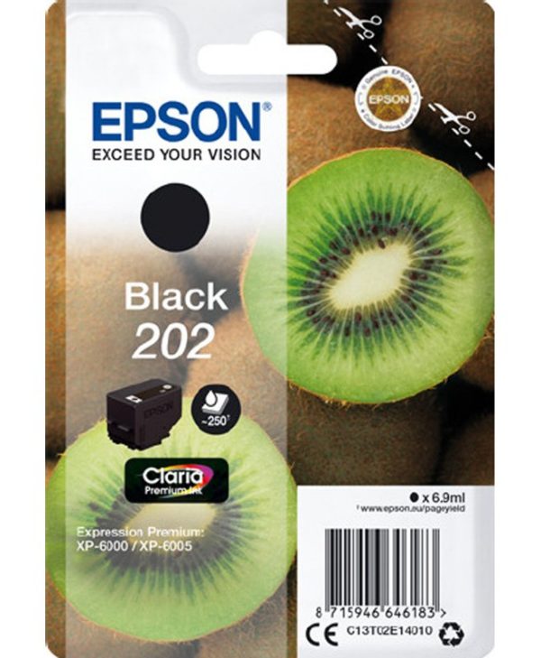Epson 202 Ink Black 6.9ml C13T02E14010