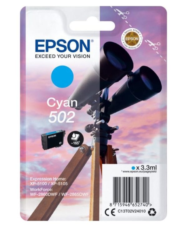 Epson 502 Ink Cyan 3.3ml C13T02V24010