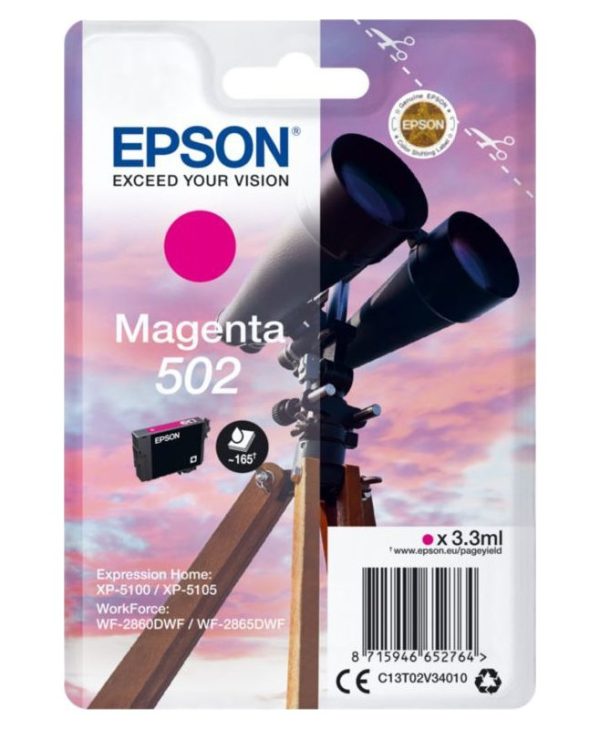 Epson 502 Ink Magenta 3.3 ml C13T02V34010