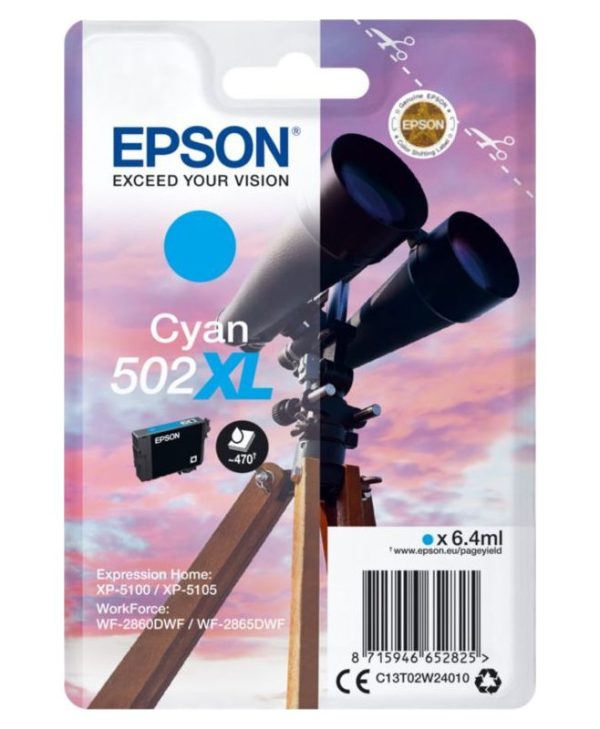Epson 502XL Ink Cyan 6.4ml C13T02W24010