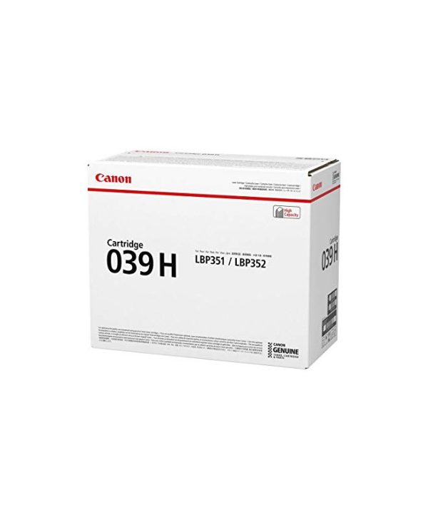 Canon 039H High Capacity Toner Cartridge Black 25K Pgs 0288C001