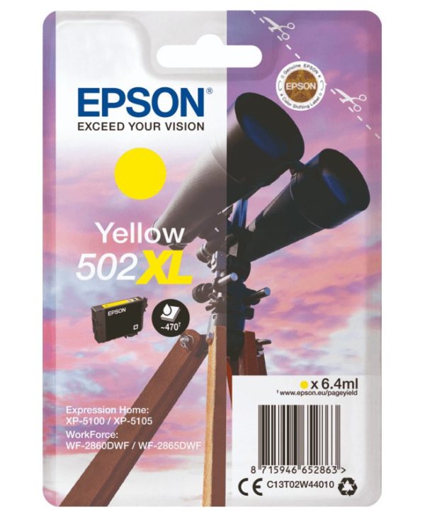Epson 502XL Ink Yellow 6.4ml C13T02W44010