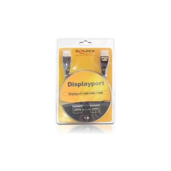 Delock Cable DisplayPort 1.2 Male to DisplaPort Male 4K 60Hz 2m Black 82771 - Image 2