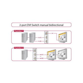 Delock DVI 2-Port Manual Bidirectional Switch 87664 - Image 2
