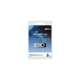 MediaRange 8GB USB 2.0 Black/Silver MR908 - Image 2