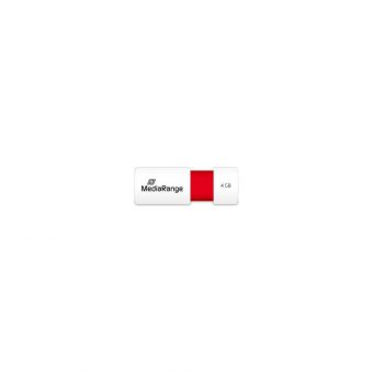 MediaRange Color Edition 4GB USB 2.0 White/Red MR970 - Image 2