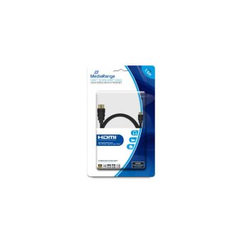 MediaRange Cable HDMI Male - Mini HDMI Male with Ethernet 10.2Gbit/s Gold Plated 1.5m Black MRCS165 - Image 2