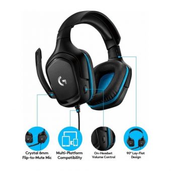 Logitech G432 7.1 Surround Sound Gaming Headset 981-000770 - Image 3