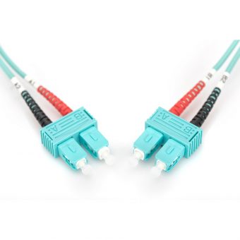 Digitus Professional Fiber Optic Multimode Patch Cord 50/125μm SC/SC OM3 3m Turquoise DK-2522-03/3 - Image 3