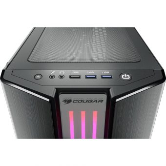 Cougar Gemini S Iron Grey Tempered Glass Midi Tower - Image 5