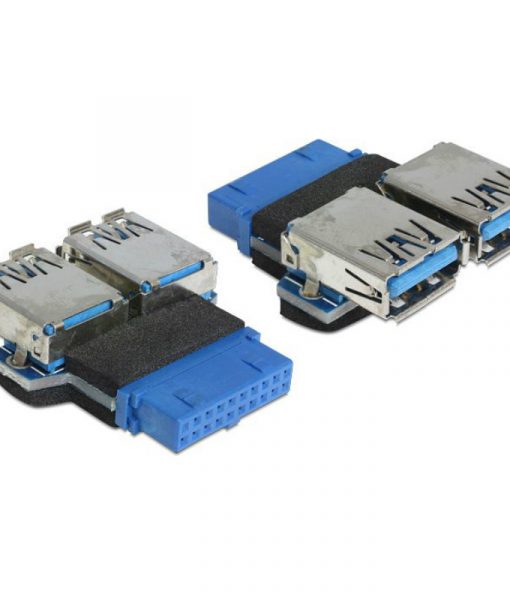 Delock Adapter USB 3.0 Pin Header Female to 2 x USB 3.0 Female 65324