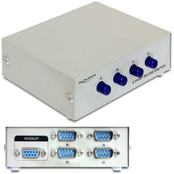 Delock Serial Switch RS-232/RS-422/RS-485 4-Port Switch 87589