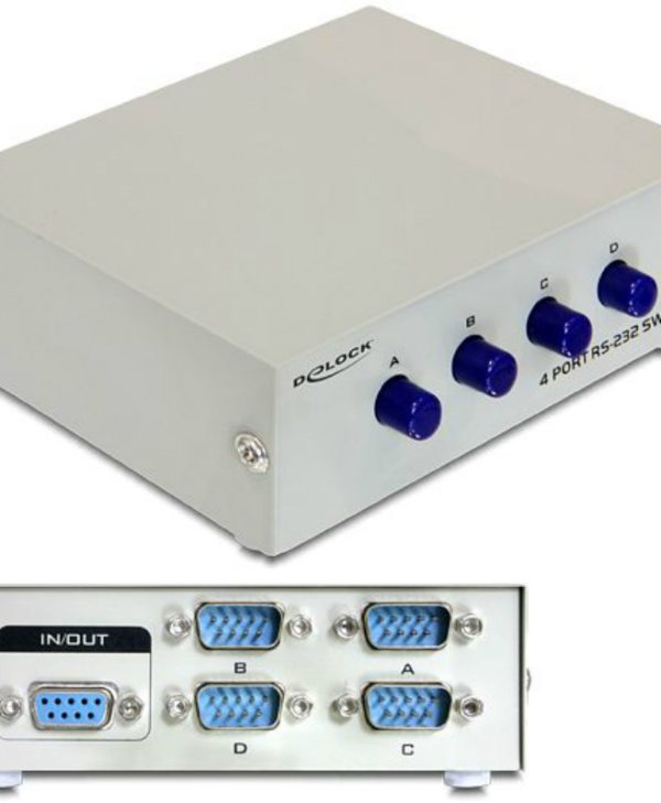Delock Serial Switch RS-232RS-422RS-485 4-Port Switch 87589