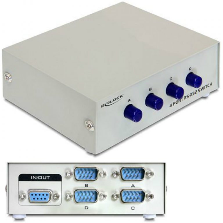 Delock Serial Switch RS-232RS-422RS-485 4-Port Switch 87589