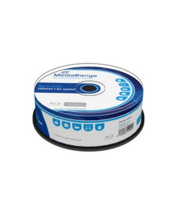MediaRange BD-R 25GB 6x 25 Pack Cake MR514