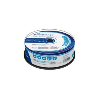MediaRange BD-R Dual Layer Printable 50GB 6x 25 Pack Cake MR510