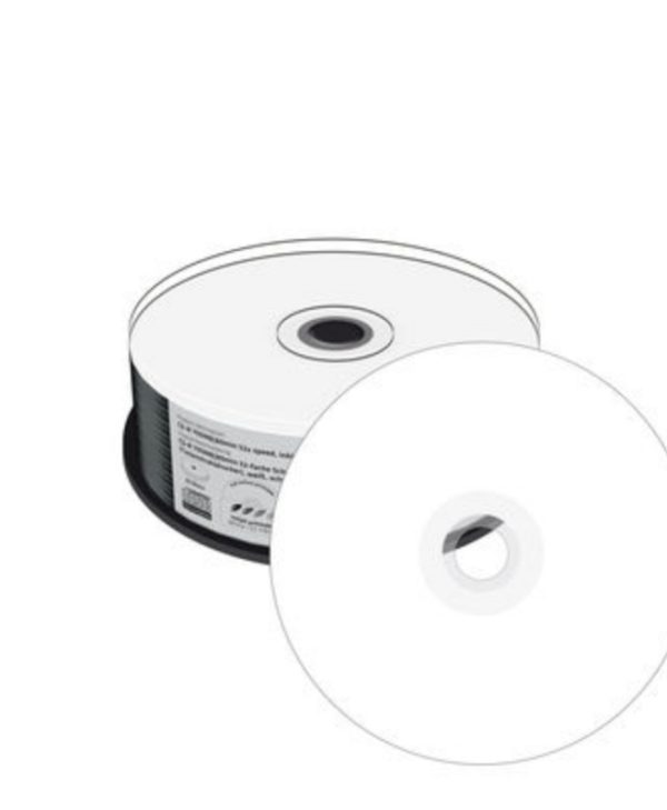 MediaRange CD-R White Printable 700MB 52x 25 Pack Cake MR241
