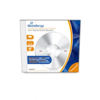 MediaRange CD/DVD/BD Laser Lens Cleaner with Antistatic Brushes MR725