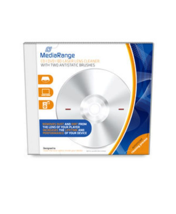 MediaRange CD/DVD/BD Laser Lens Cleaner with Antistatic Brushes MR725
