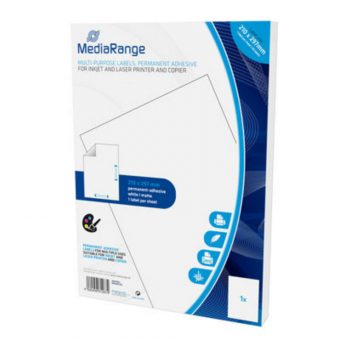 MediaRange Multi-purpose Labels A4 Permanent Adhesice White 50 Pack  MRINK140 - Image 2