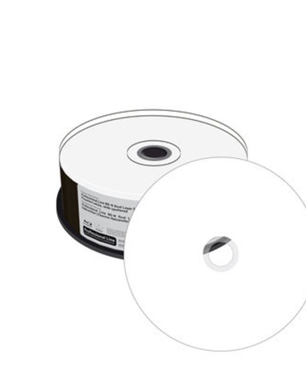 MediaRange Professional Line BD-R Dual Layer Thermal Printable 50GB 6x 25 Pack Cake MRPL404