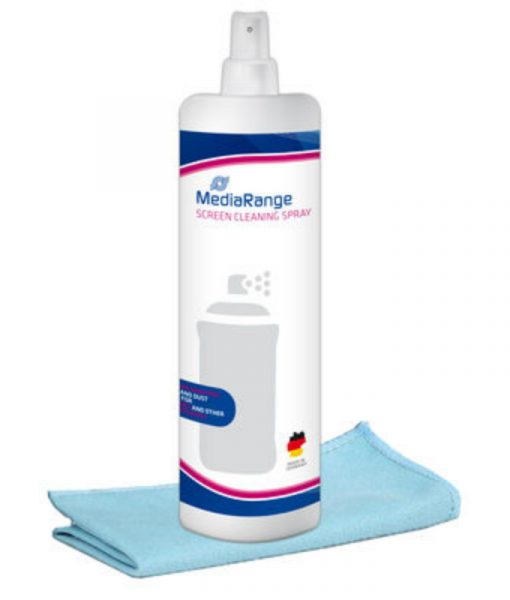MediaRange Screen Cleaning Liquid with Microfibre Cloth 250ml MR721
