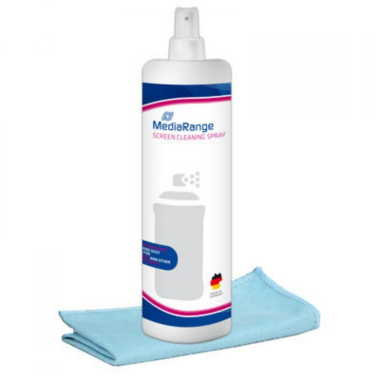 MediaRange Screen Cleaning Liquid with Microfibre Cloth 250ml MR721