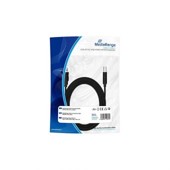 MediaRange Cable USB 2.0 A Male - USB 2.0 B Male 5m Black MRCS102