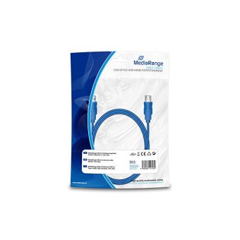MediaRange Cable USB 3.0 A Male - USB 3.0 A Female 1.8m Blue MRCS151