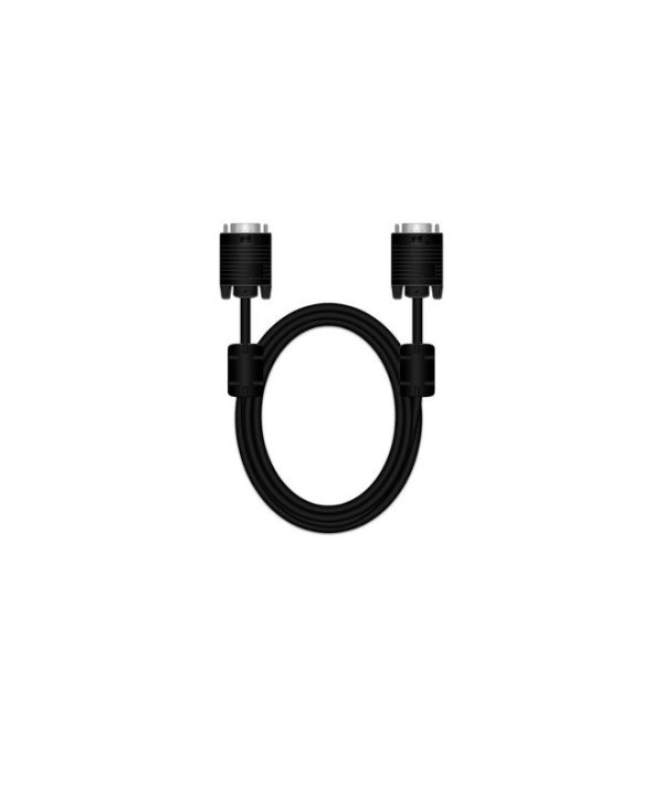 MediaRange Cable VGA Male - VGA Male with Ferrite Cores 1.8m Black MRCS147