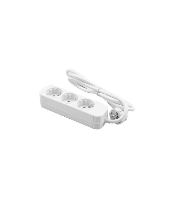 MediaRange Socket Strip 3-Way Schuko with Child Protection 1.4m White MRCS201
