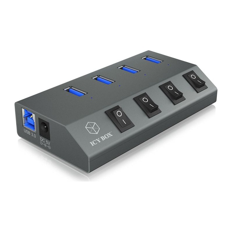 1 RaidSonic Icy Box IB-HUB1405 4-Port USB 3.0 Hub - Image 1