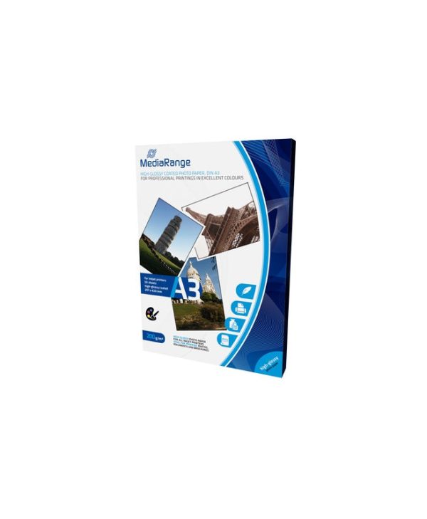 MediaRange A3 High-Glossy Photo Paper 200g 50 Sheets MRINK109