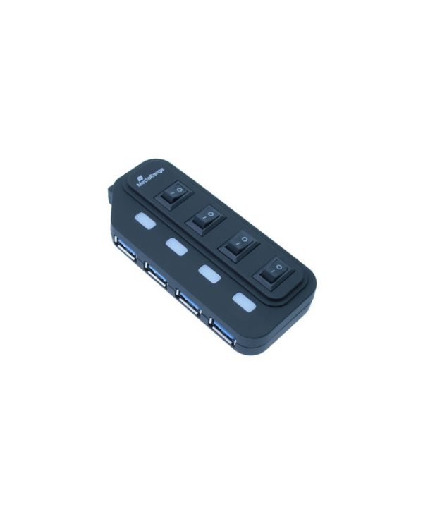 MediaRange USB 3.0 to USB 3.0 4-Port Hub Black MRCS505