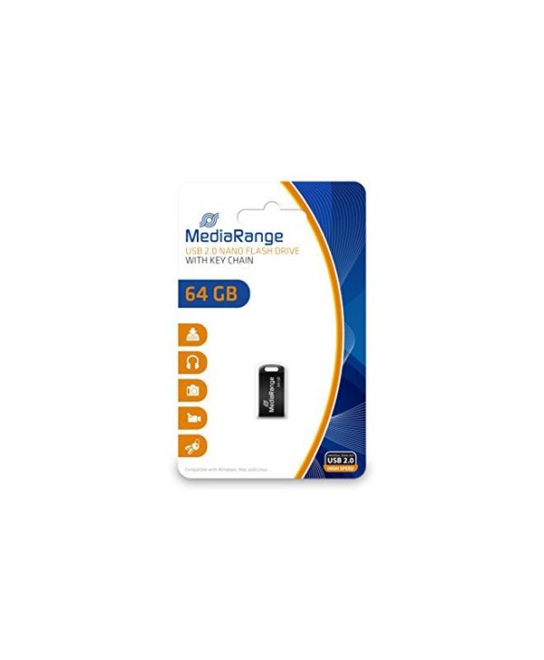 MediaRange Nano 64GB USB 2.0 Black MR923