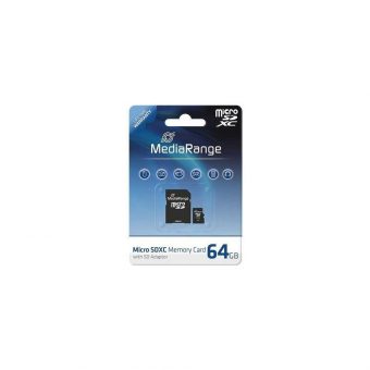 MediaRange MicroSDXC 64GB Class 10 + SD Adapter MR955
