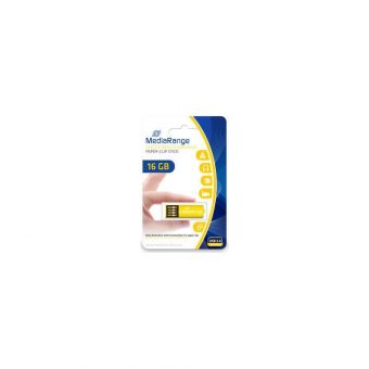 MediaRange Nano Paper-Clip 16GB USB 2.0 Yellow MR976