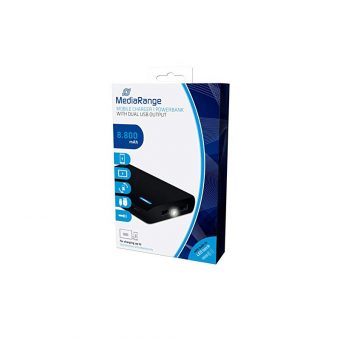 MediaRange Mobile Charger Powerbank 8.600 mAh with Dual USB Black MR752