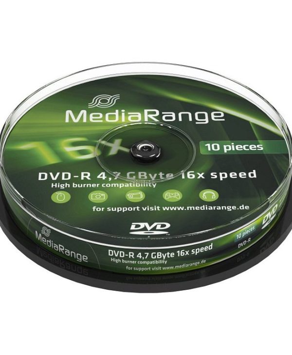 MediaRange DVD-R 4.7GB 16x 10 Pack Cake MR452