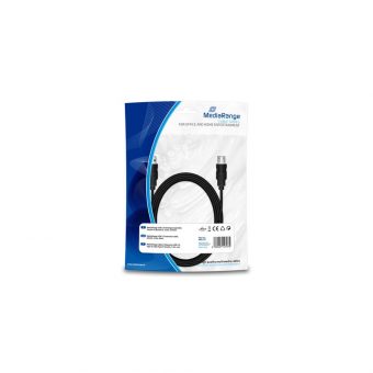 MediaRange Cable USB 2.0 A Male - USB 2.0 A Female 3m Black MRCS111 - Image 2