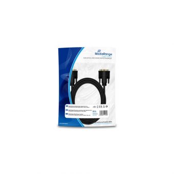 MediaRange Cable DVI-D Male - DVI-D Male 3m Black MRCS130 - Image 2