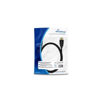 MediaRange Cable HDMI Male - HDMI Male with Ethernet 10.2Gbit/s Gold Plated 1.5m Black MRCS139 - Image 2