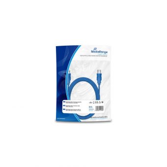 MediaRange Cable USB 3.0 A Male - USB 3.0 A Female 3m Blue MRCS145 - Image 2