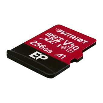 Patriot EP R100 W80 MicroSDXC 256GB UHS-I U3 Class 10 + SD Adapter PEF256GEP31MCX - Image 2