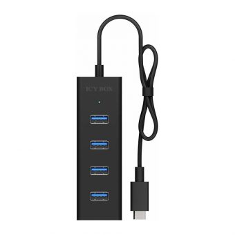 RaidSonic Icy Box IB-HUB1409-C3 USB 3.0 Type-C 4-Port USB 3.0 Hub Black - Image 3